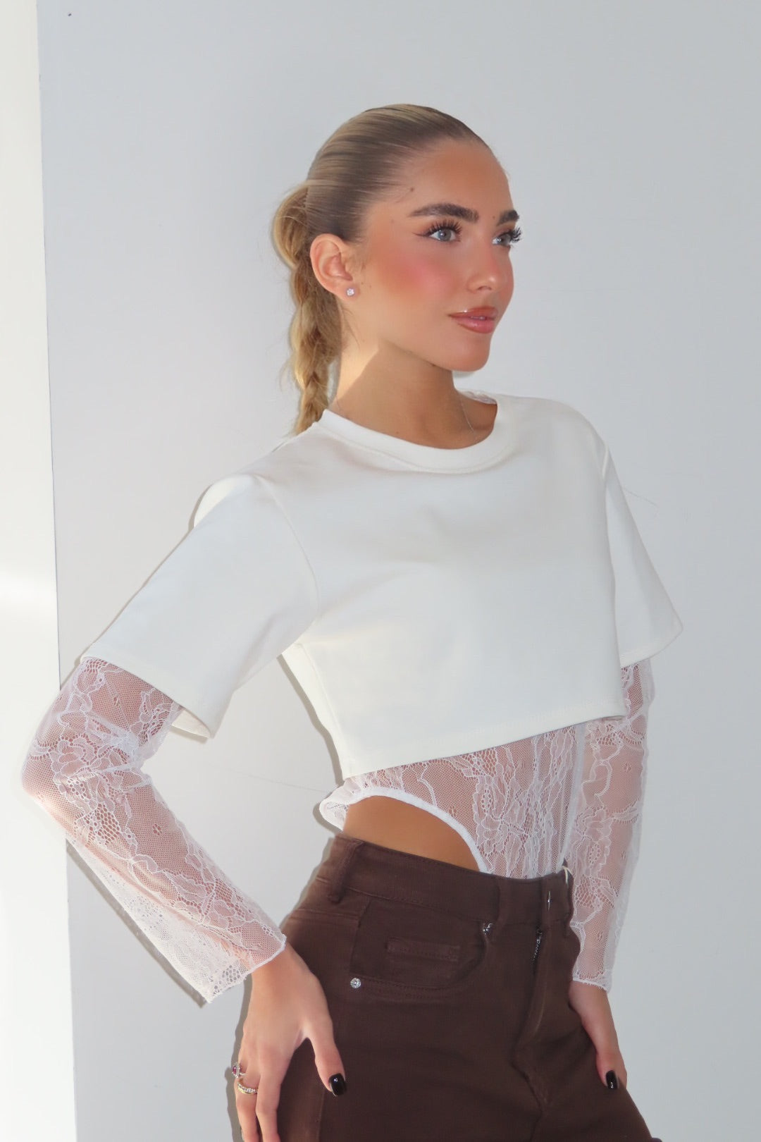 Body Pizzo Nera Blu Bordeaux Marrone e Bianca