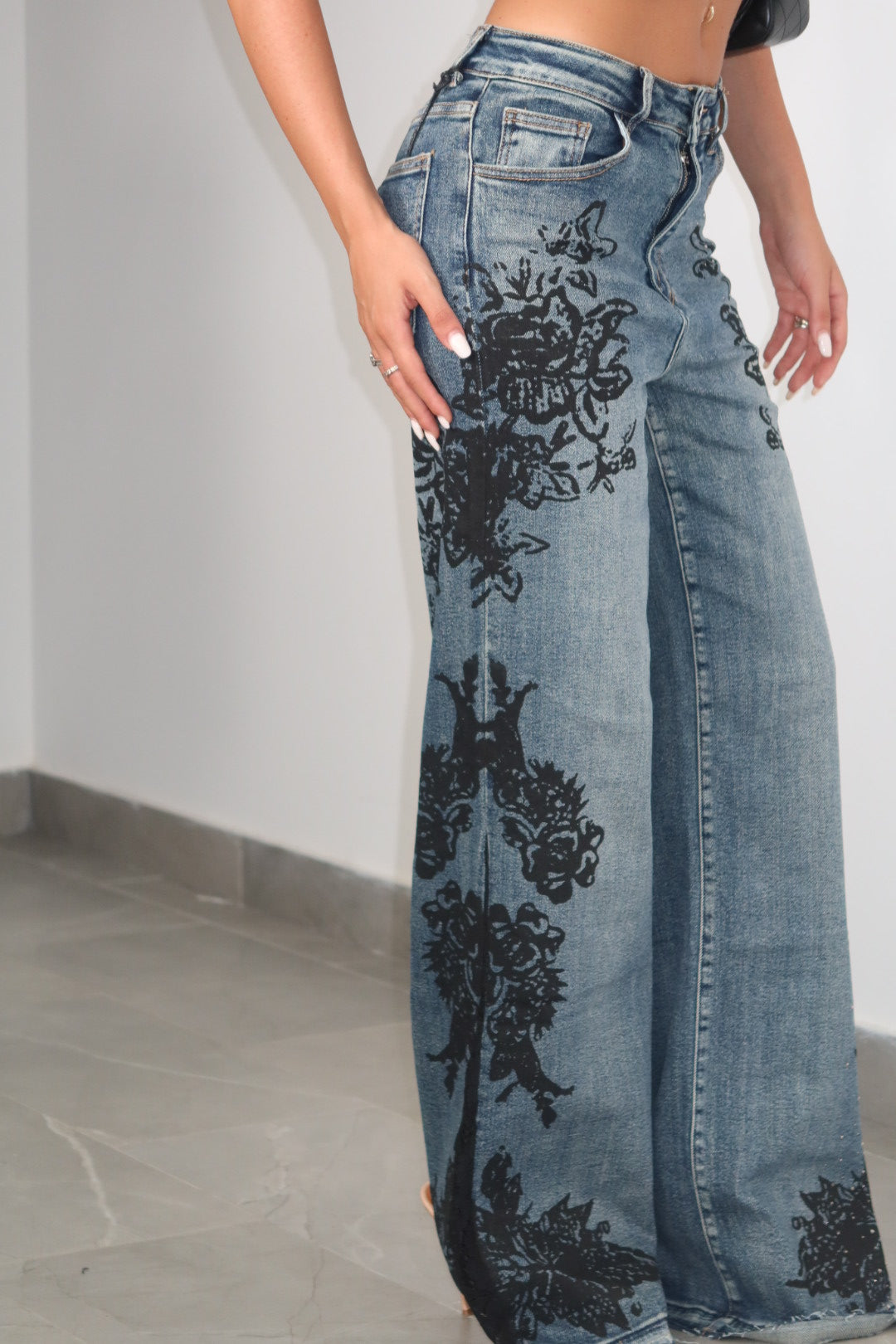 Jeans Dark Lace