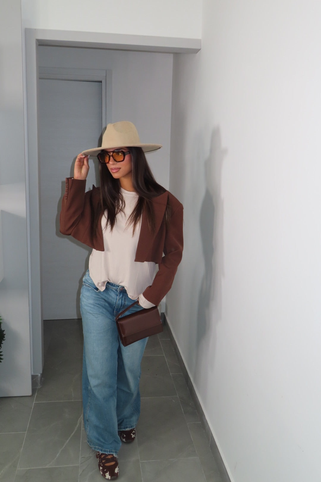 Blazer Crop Choco