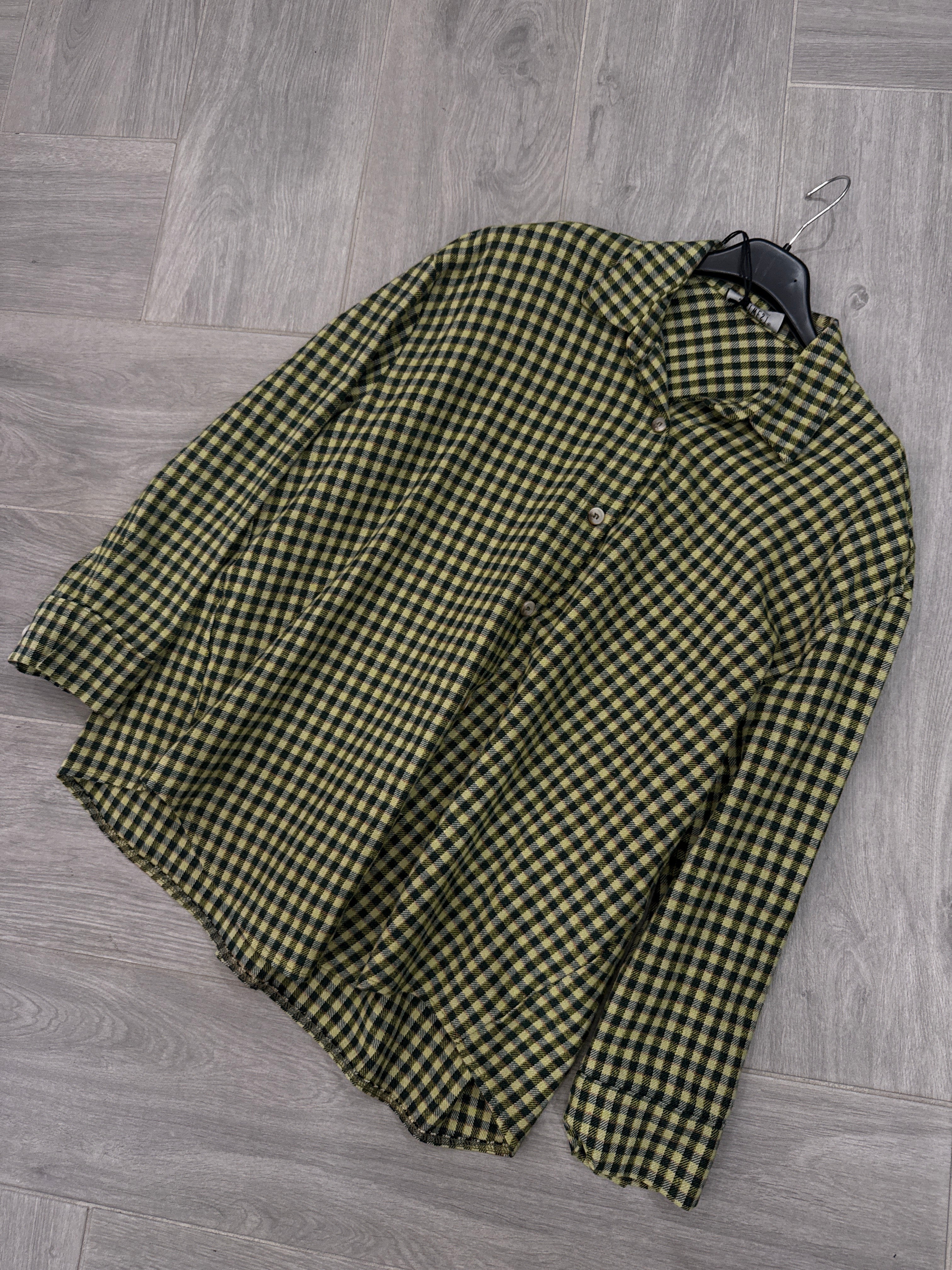 Maxi Camicione quadri spalline blu e Verde