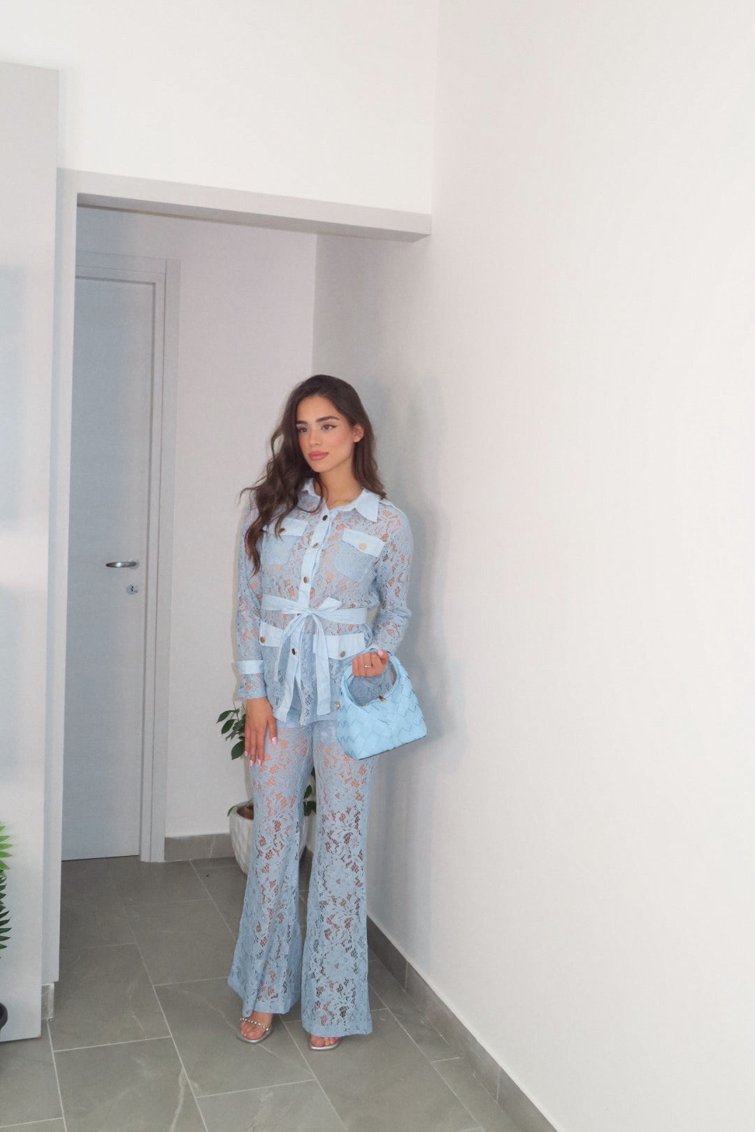 Tailleur Pizzo Azzurro