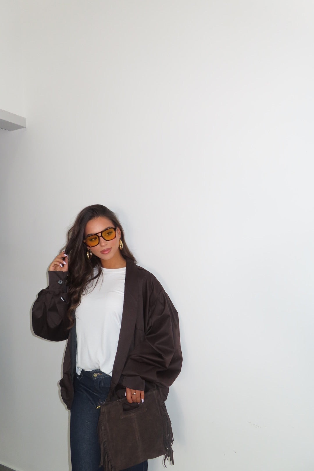 Bomber Anti vento Marrone e Bordeaux