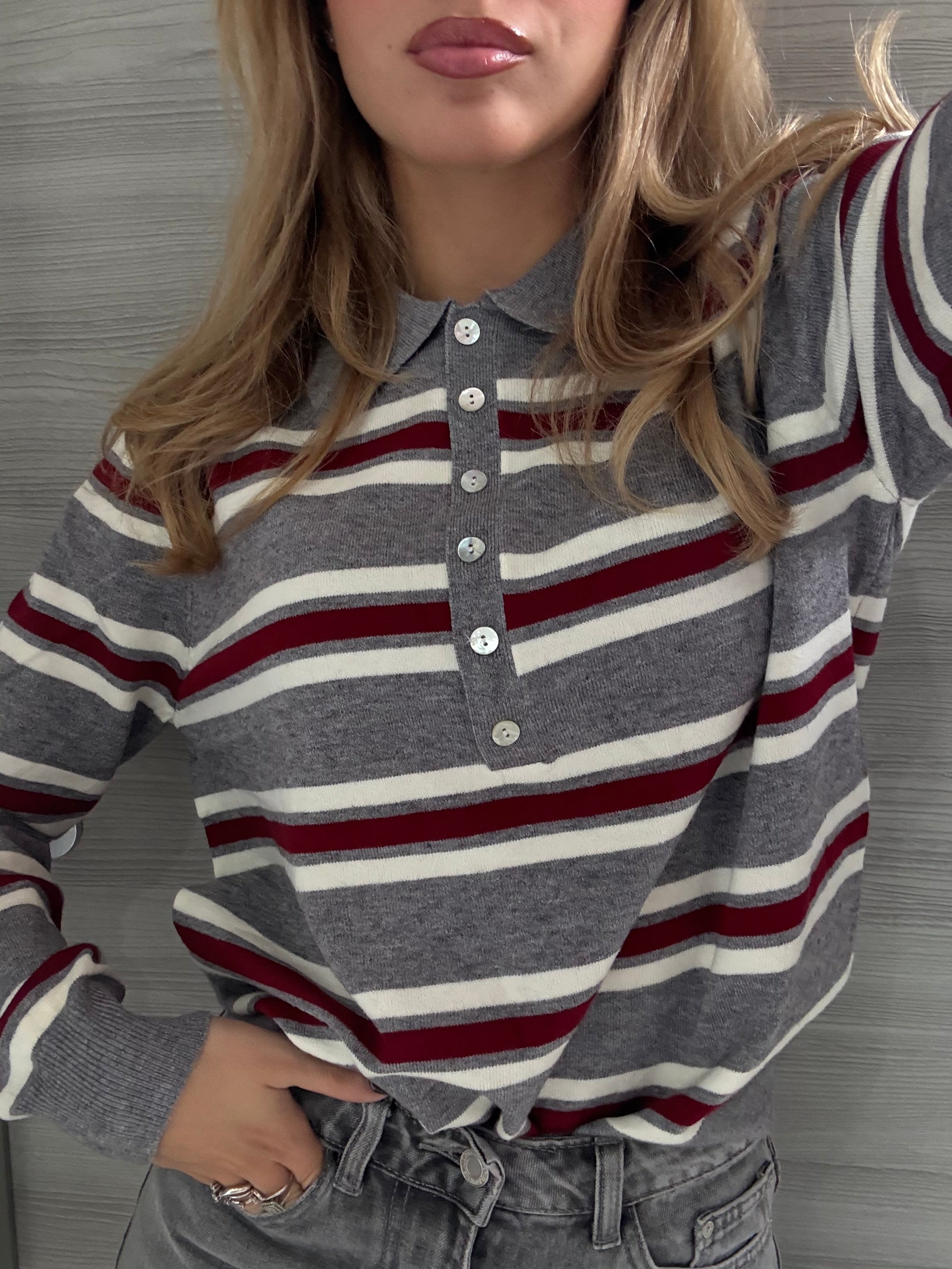 Polo Stripes Affair Rosa Gialla Panna Marrone Nera