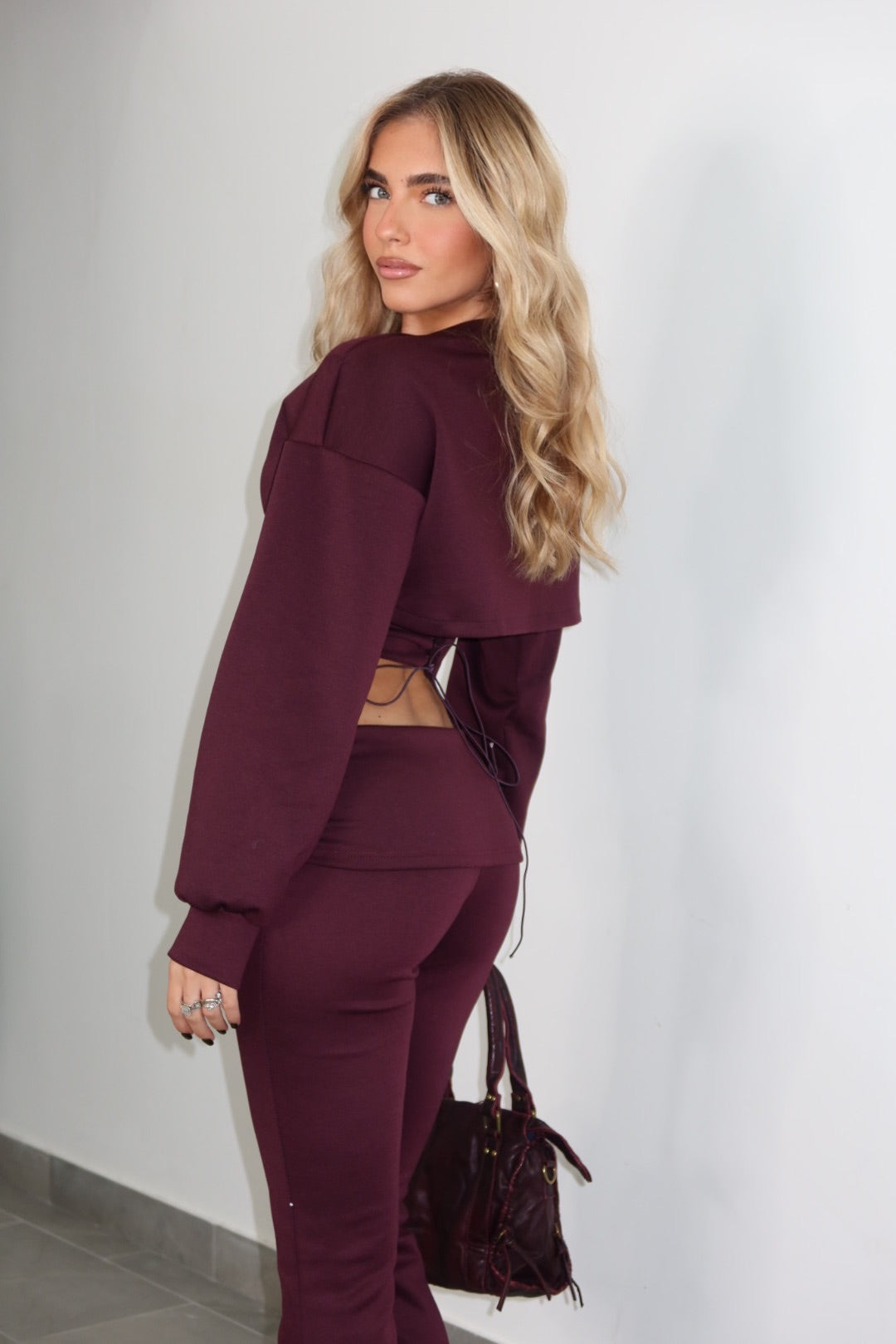 Coordinato Sabrina Bordeaux Nero marrone