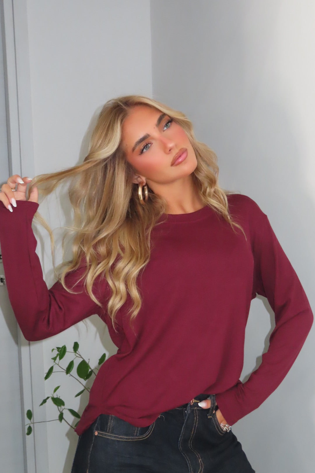 Maglia Over Basica Bianca Bordeaux Marrone Nera Beige