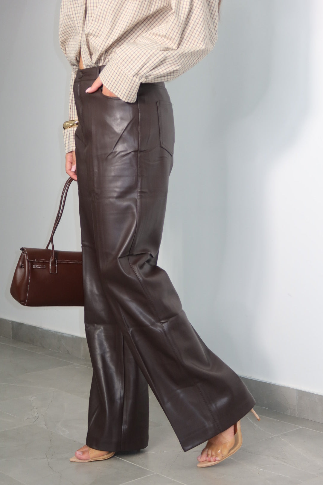 Pantalone in ecopelle