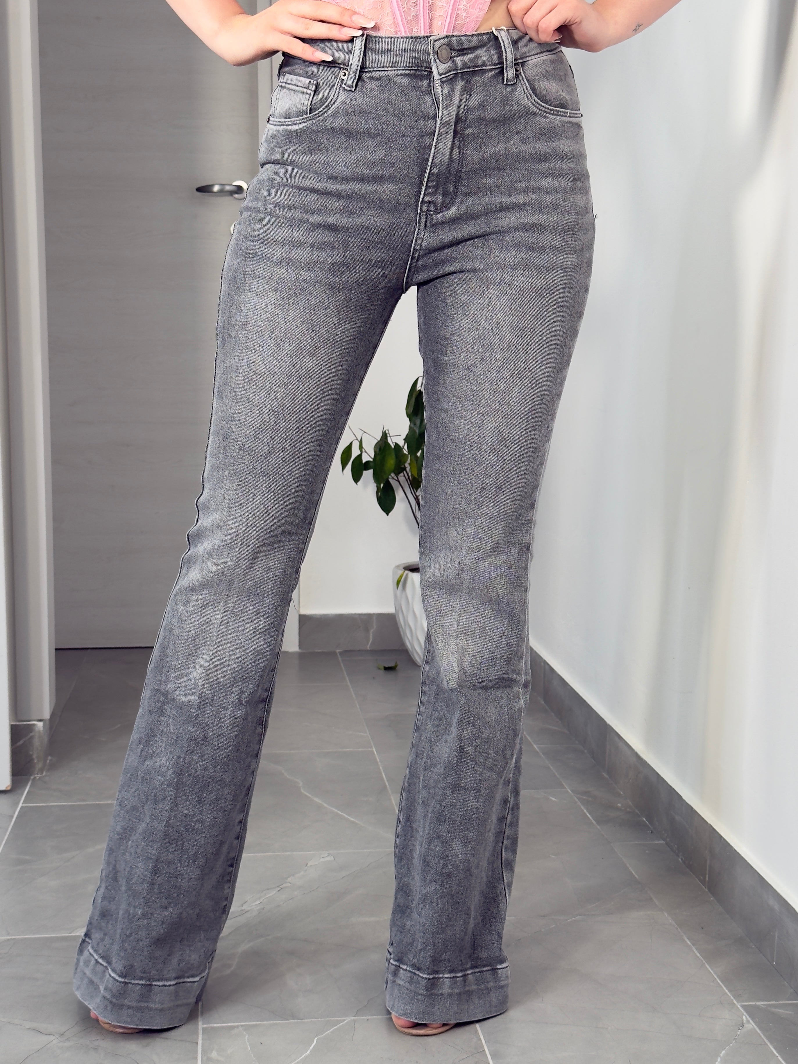 Jeans a Zampa Grigio