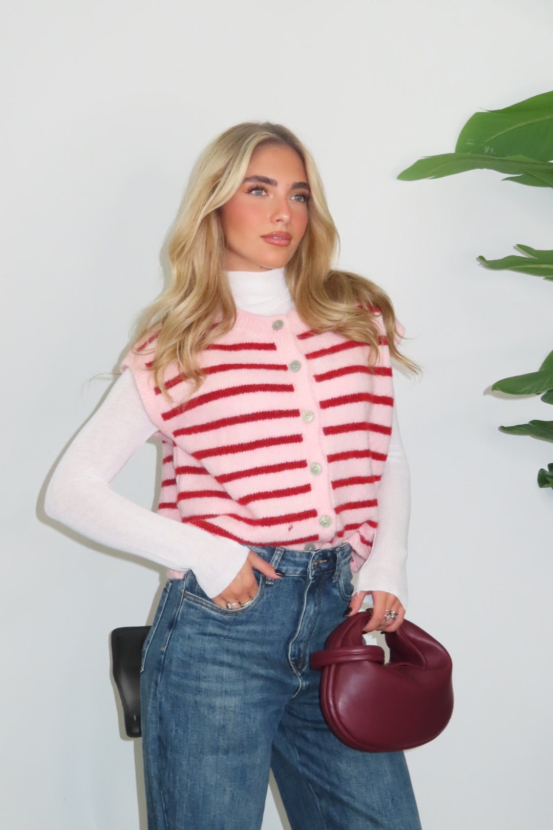 Gilet Lolita Rosa e Marrone Giallo Tortora