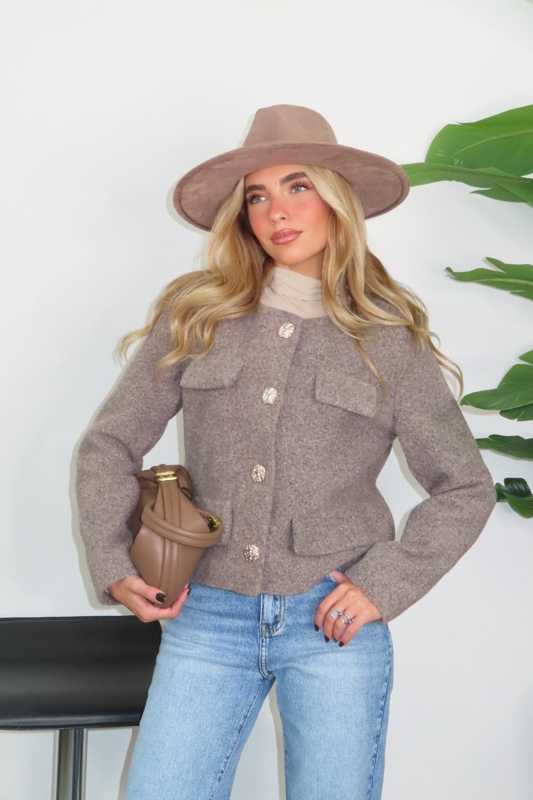 Giacca Thalia Beige e Grigia