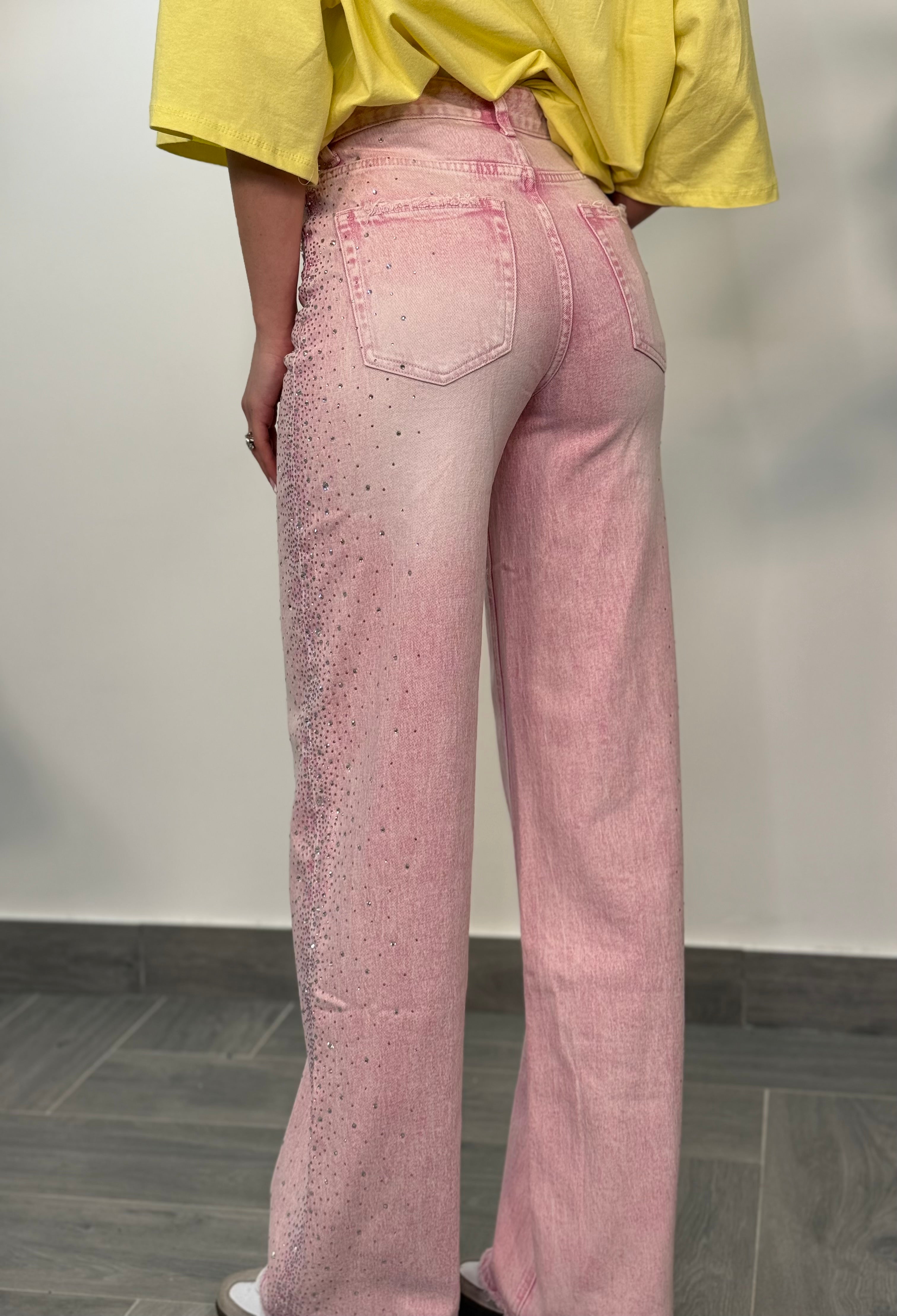 Jeans Pink Swarovski