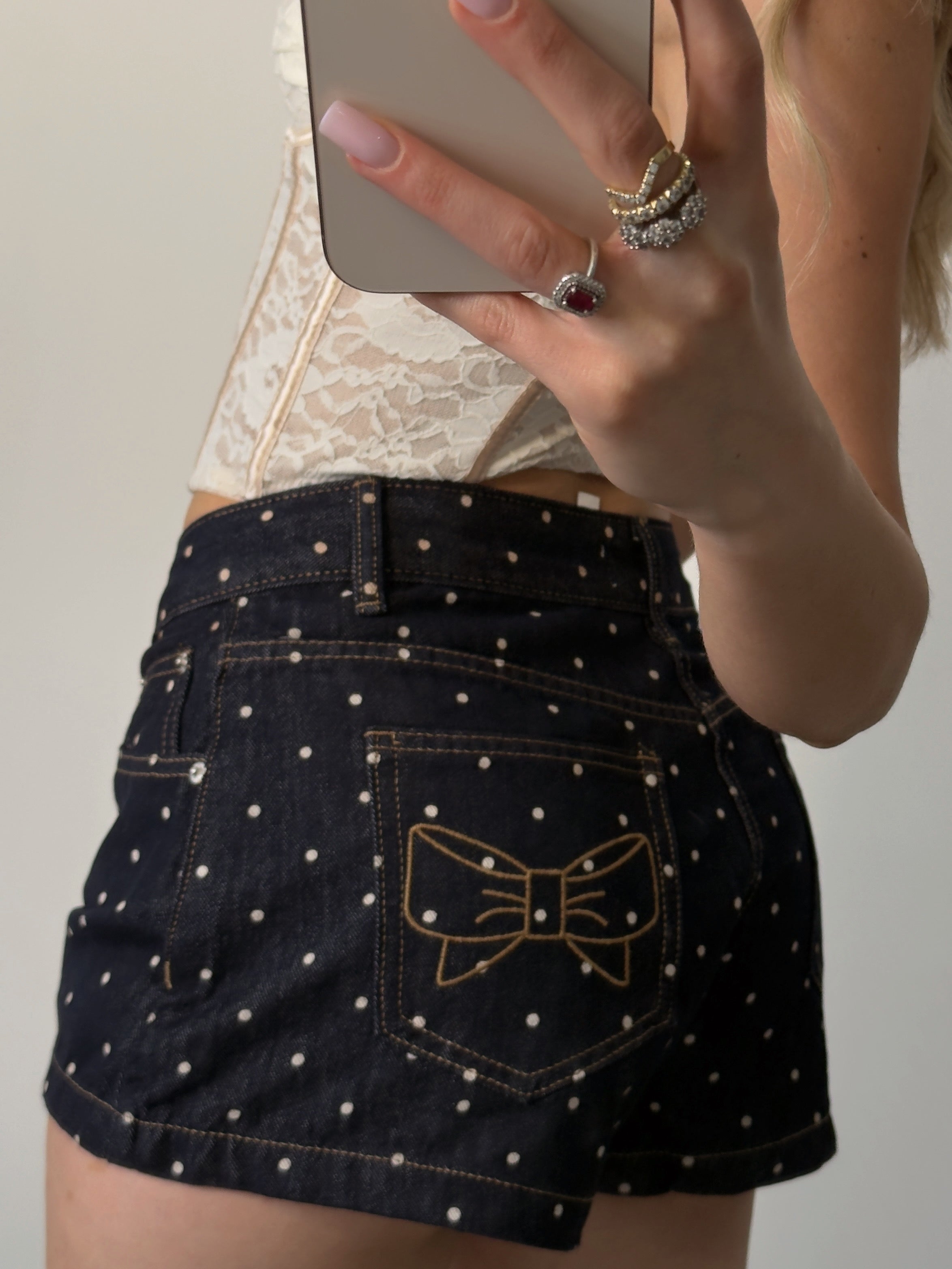 Shorts Pois Fiocco