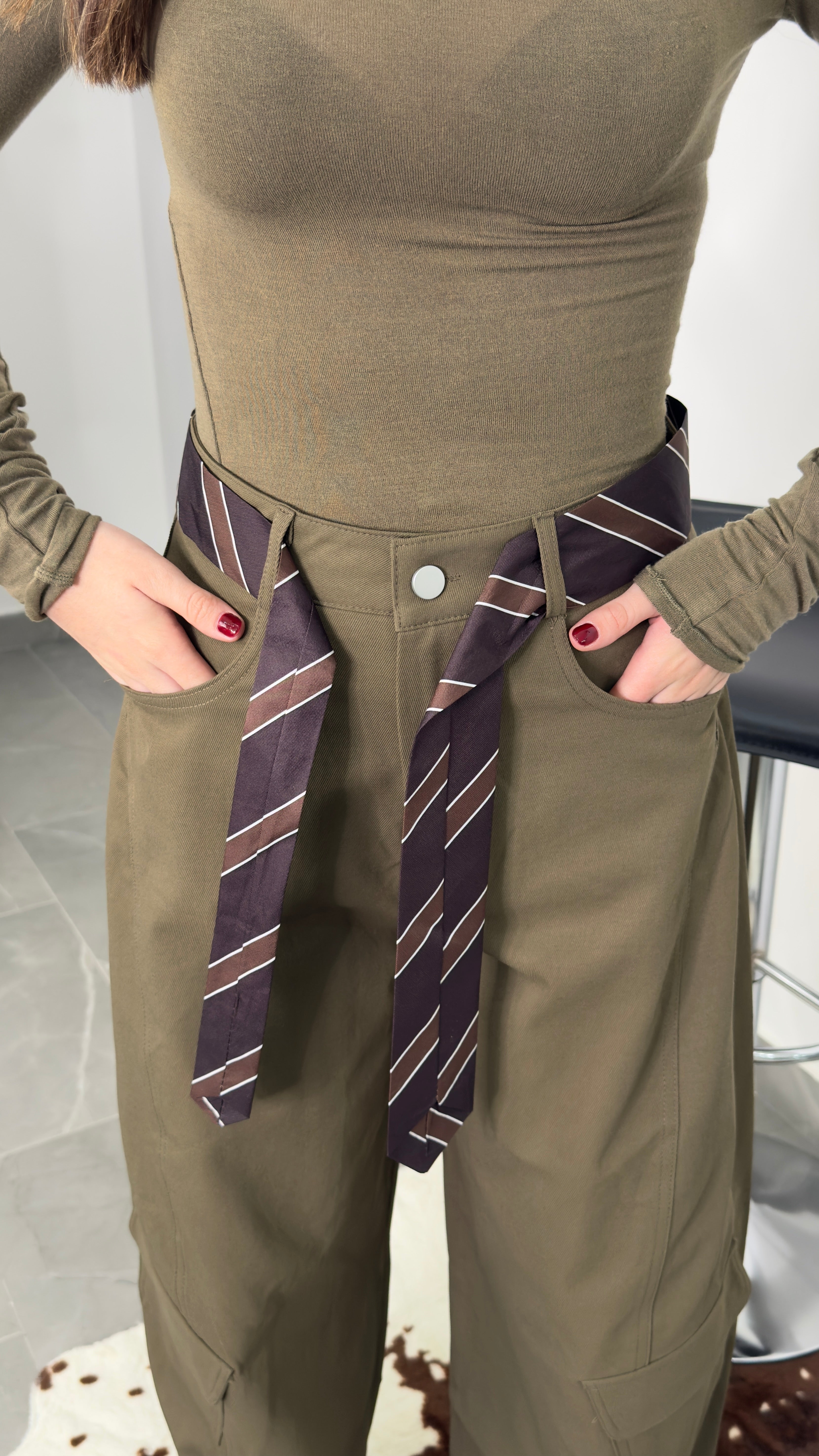 Pantalone Cravatta Verde
