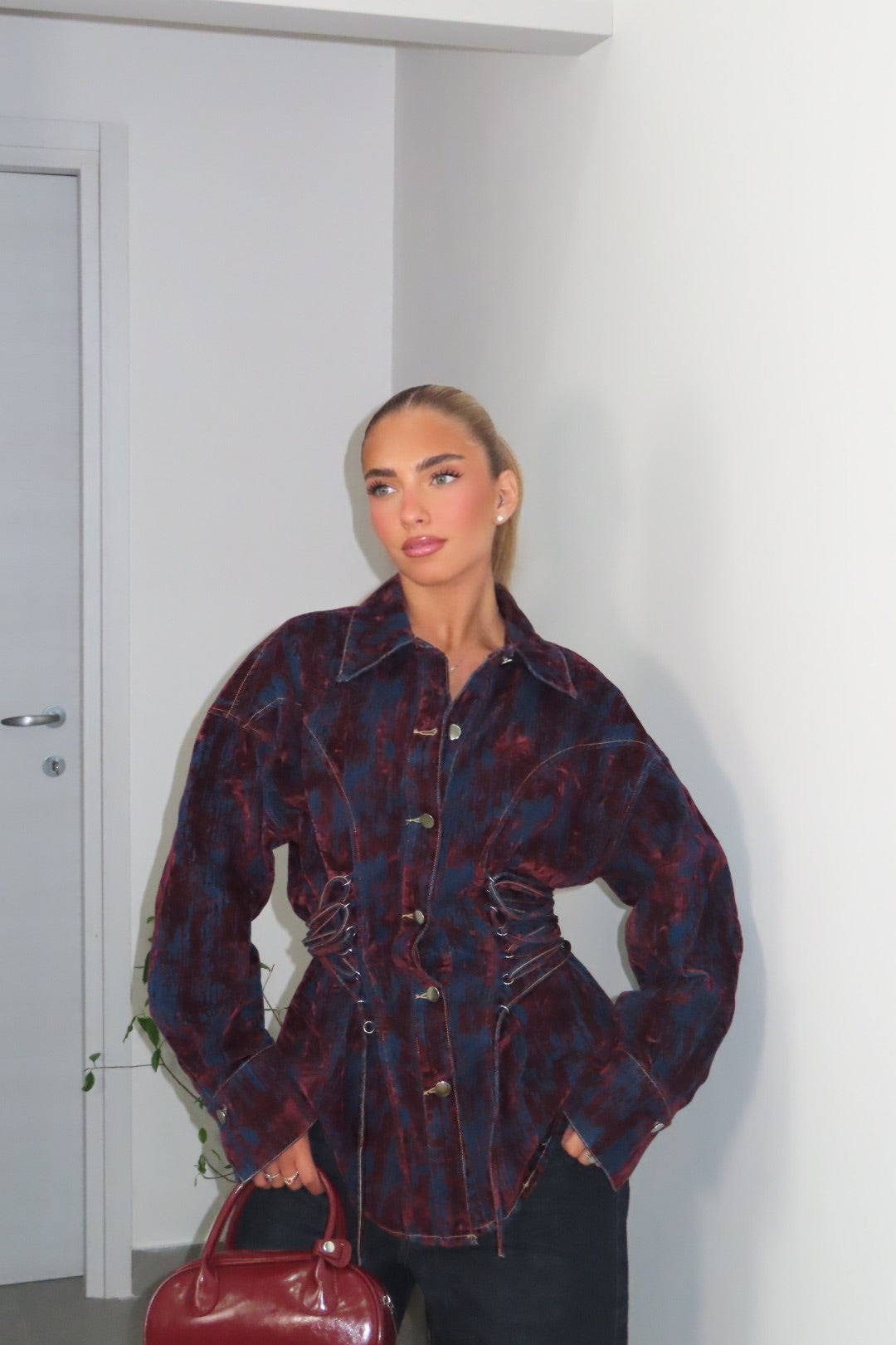 Giacca Veronique Denim e Velluto