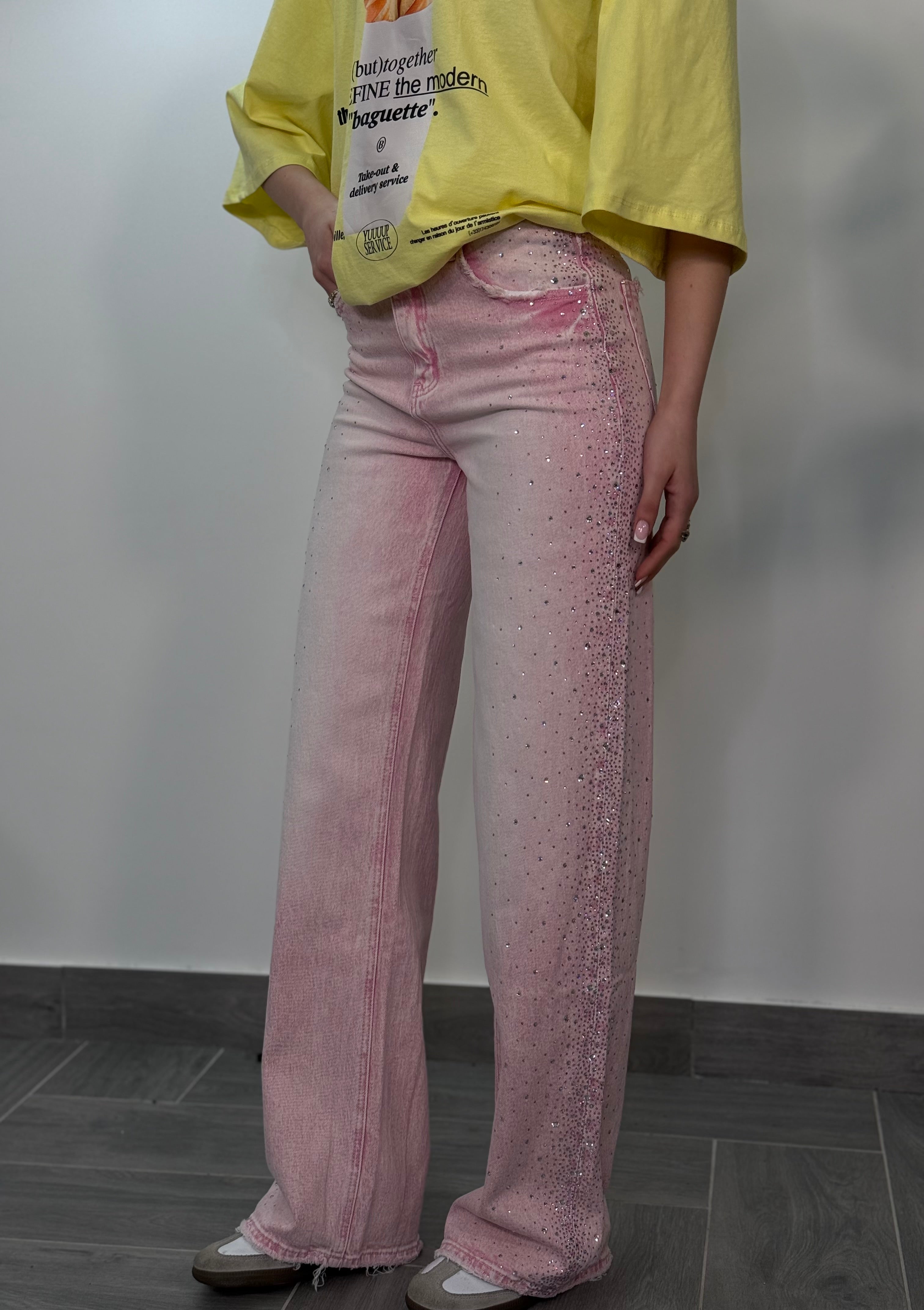 Jeans Pink Swarovski