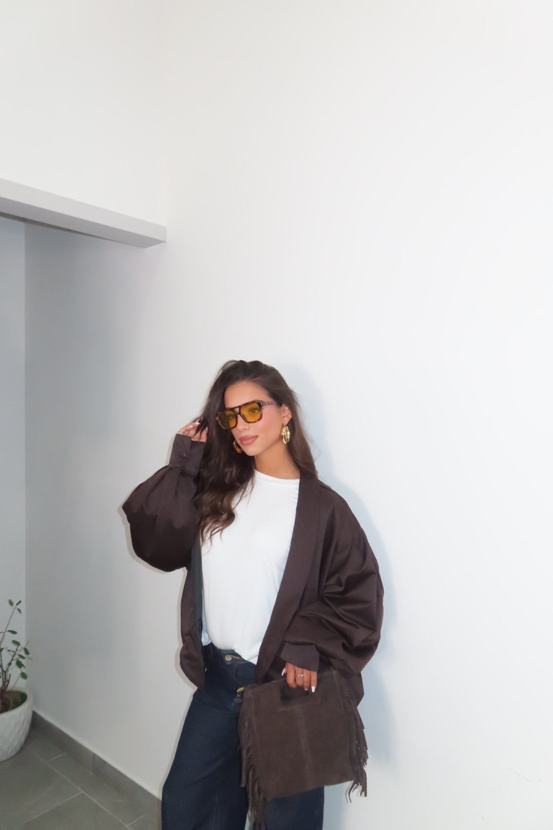 Bomber Anti vento Marrone e Bordeaux