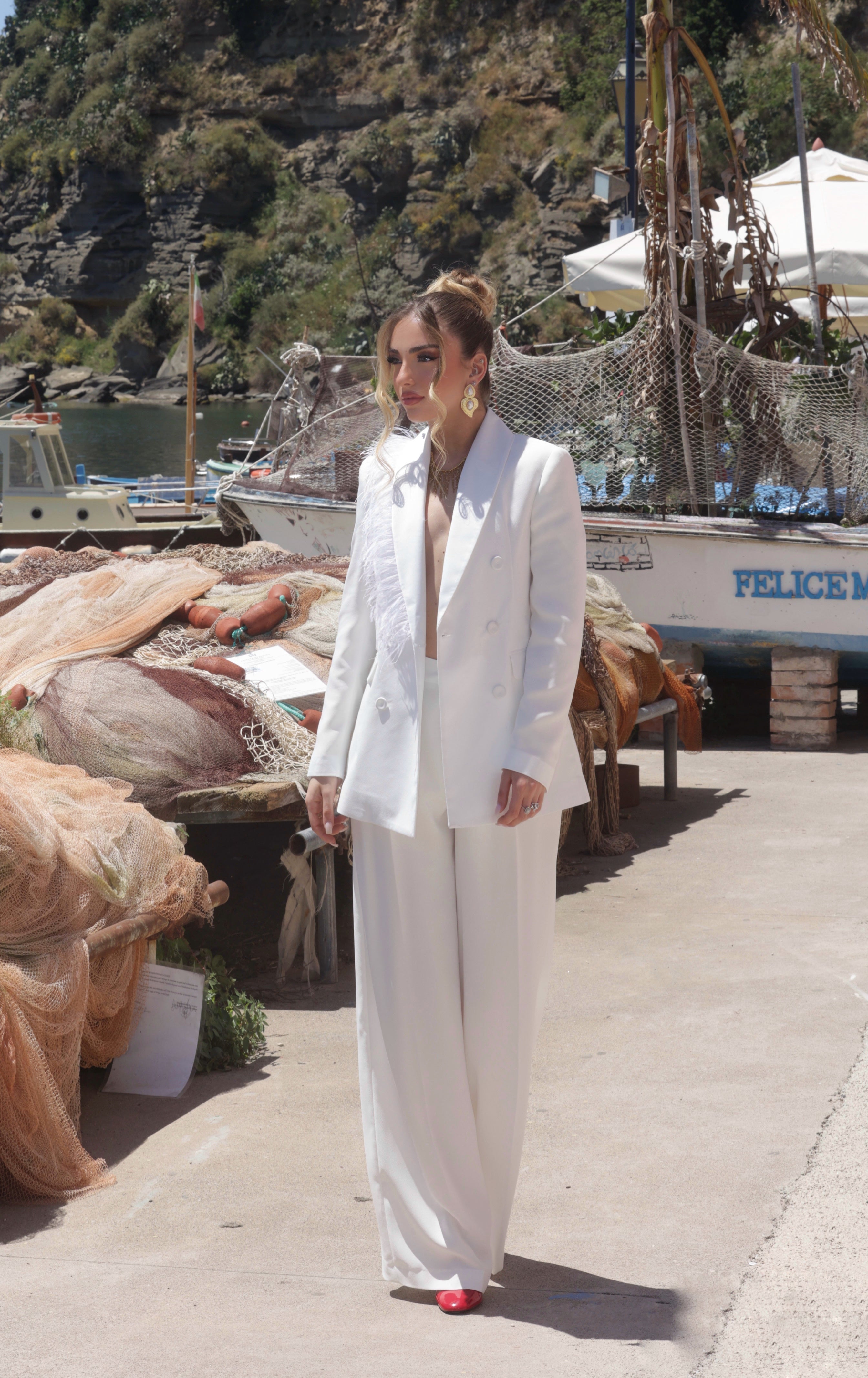 Tailleur Plume White