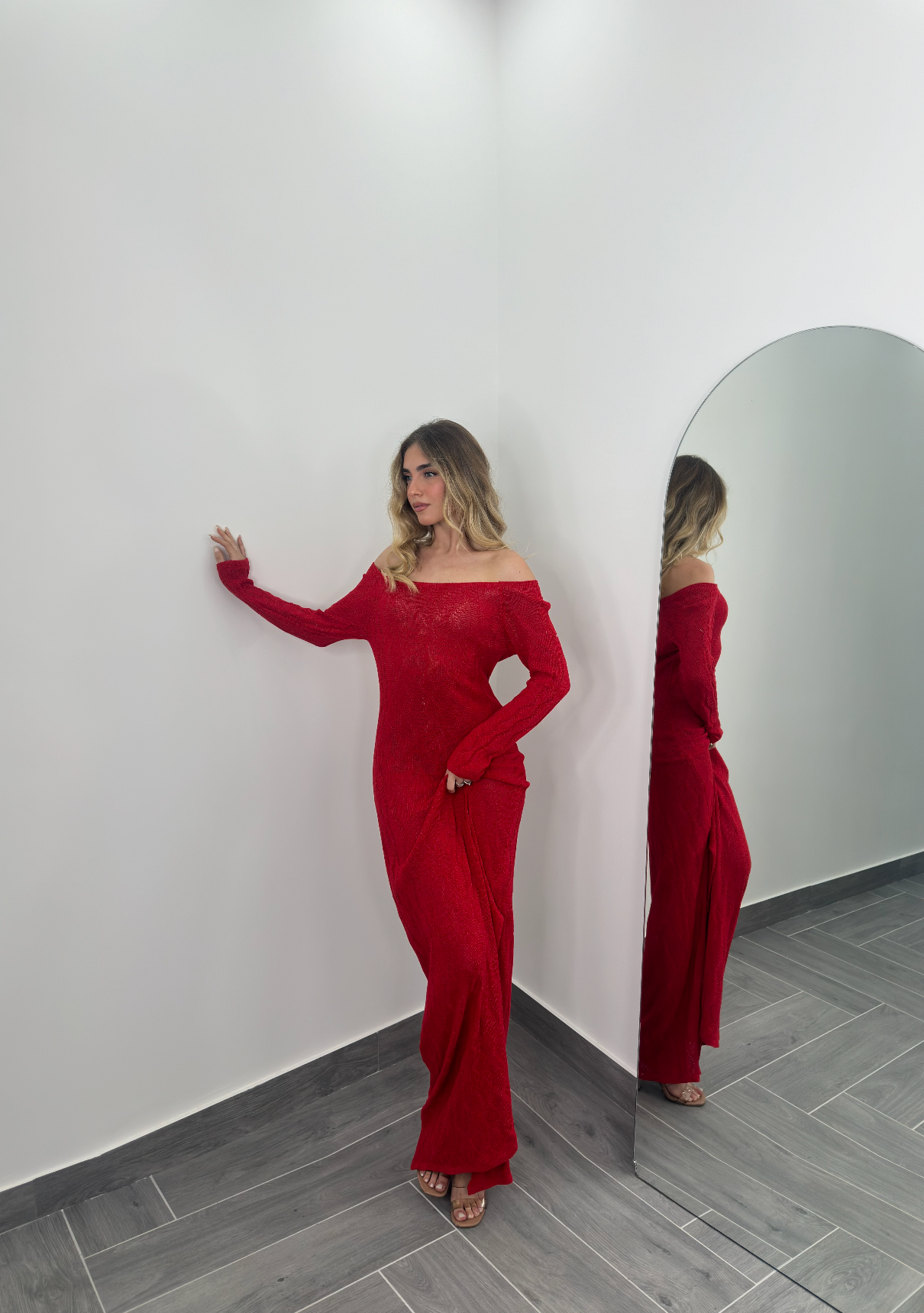 Maxi Dress Holidays Rosso